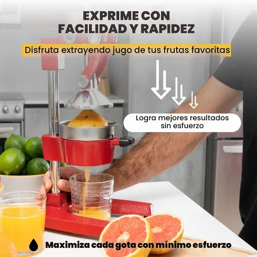 Vista 2 de Machika Exprimidor manual de naranja Exprimidor de jugo de naranja fácil de limpiar y resistente Exprimidor profesional de cítricos