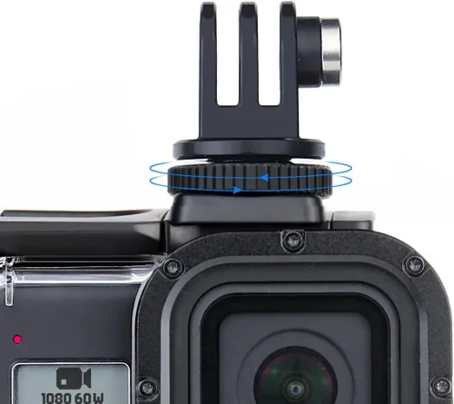 Vista 3 de GEPULY Paquete de 4 adaptadores de montaje de zapata fría, soporte de zapata fría con agujero de rosca de 1/4 pulgadas, para GoPro Hero 13 12 11 10