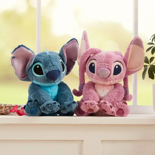 Vista 3 de Disney Store Juguete oficial de ángel mediano suave para niños, personaje de peluche con textura mullida y detalles bordados, orejas flexibles