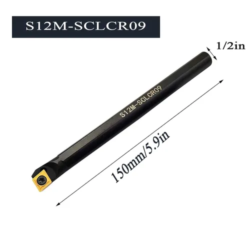 Vista 4 de Barras de mandrinar de soporte de herramientas de torneado de espuma de metal indexable de 1/2 "con insertos de torneado de carburo