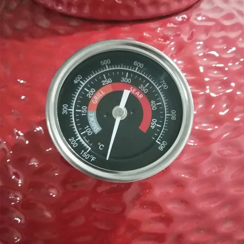 Vista 7 de Medidor de temperatura para parrilla de barbacoa, impermeable, cara grande para Kamado Joe, parrilla de carbón, acero inoxidable, 150-900 °F