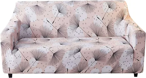 Vista 5 de MBROS Funda de sofá de alta elasticidad para sofá de 3 cojines, funda de sofá estampada de poliéster y elastano, protector de muebles para sala de G