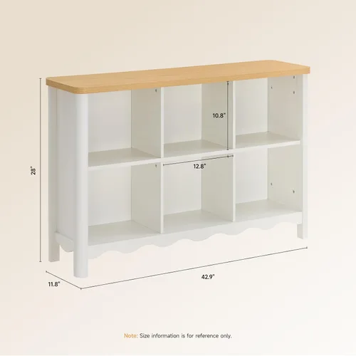 Vista 9 de ONBRILL Estante Organizador de Almacenamiento de 6 Cubos, Estantería y Organizador de Almacenamiento de Juguetes para Habitaciones de Niños, Estante