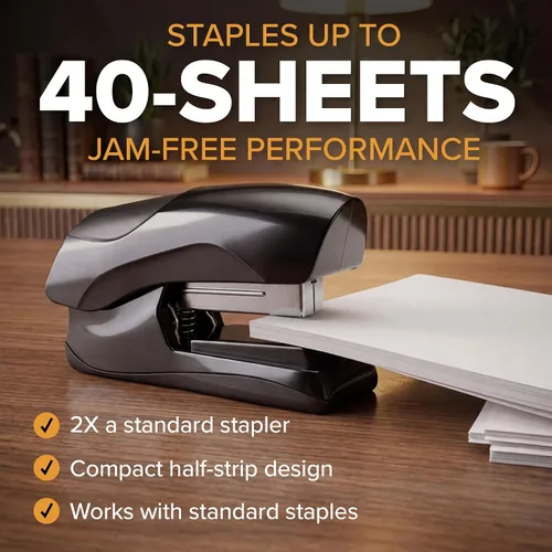 Vista 3 de Bostitch Paquete económico de grapadora resistente, capacidad para 40 hojas Negro