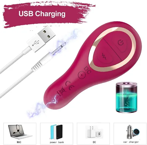 Vista 8 de Vibrador portátil con vibradores de control remoto con 12 potentes vibradores de empuje para adultos, juguete sexual para mujeres, parejas
