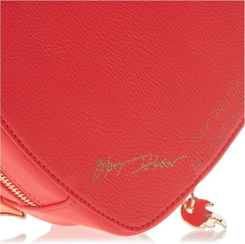 Vista 4 de Betsey Johnson Diablo en los detalles Crossbody, rojo, Rojo