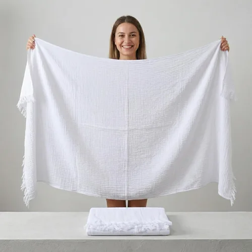 Vista 11 de PÜSKÜL - Toalla de baño de muselina de gran tamaño de 2 piezas para adultos, toallas de baño extra grandes de 35 x 70 pulgadas, 100% algodón turco