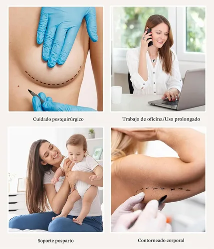 Vista 6 de LANCS - Mangas de compresión postquirúrgicas para mujer, moldeador de brazo superior, tops correctores de postura, chaleco moldeador Beige