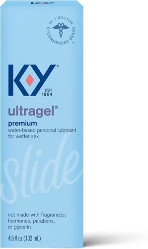 Vista 2 de K-Y Ultragel Premium Fórmula a base de agua amigable para el cuerpo, 4.5 onzas líquidas, lubricante personal para sexo más húmedo para hombres