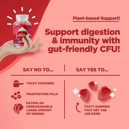 Vista 6 de Gomitas probióticas intestinales saludables para adultos, probióticos orgánicos para la salud intestinal, alivio del estómago y apoyo inmunológico