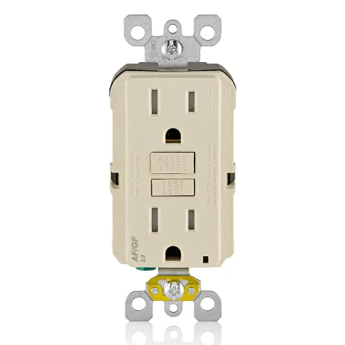 Vista 15 de Leviton SmartlockPro Interruptor con enchufe de doble polo receptáculo, AFTR1-E, 120.0 volts