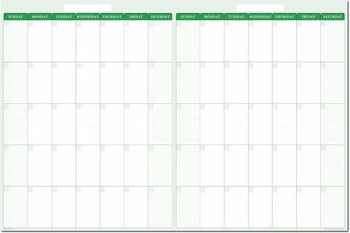 Vista 2 de 24" X 18" Sky Blue 60-Day Premium Dry-Erase Vertical Wall Planner - Lasts a lifetime wihtout staining. Marker and Eraser Included