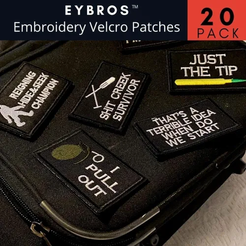 Vista 6 de Parche Moral Táctico, Conjunto de 20, Parches Militares Divertidos para Mochilas, Sombreros, Equipos del Ejército, etc.