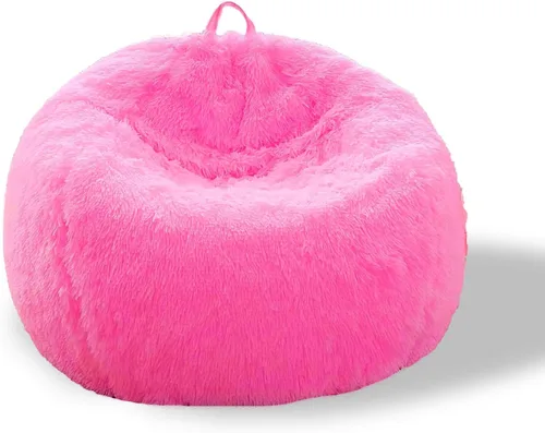 Vista 60 de BCU Funda para Silla Puf Ultra Suave Esponjosa de Piel Sintética Falsa Funda para Puf de Felpa Funda para Sillas de Sala de Estar para Adultos
