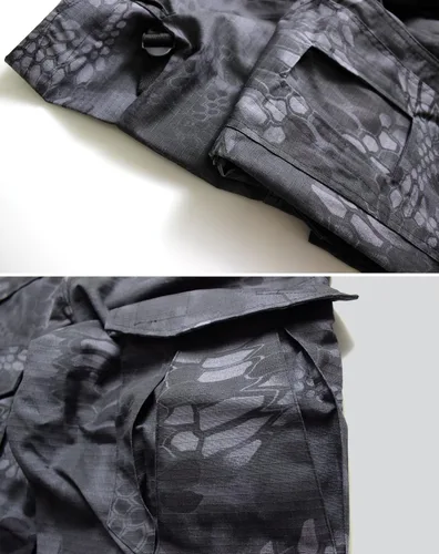 Vista 5 de FICUHGOC Pantalones tácticos para hombre, pantalones de combate Ripstop con rodilleras