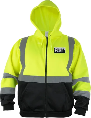 Vista 2 de RYNO GEAR Sudadera con capucha de forro polar para hombre con protección de serigrafía frontal y trasera, color negro.