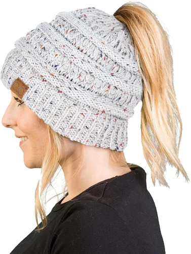 Vista 25 de Funky Junque - Gorro para mujer con ranura para cola de caballo