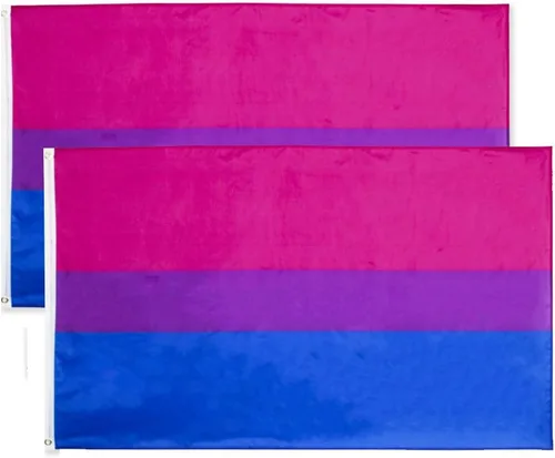 Vista 7 de Flaglink Bandera de orgullo bisexual de 3 x 5 pies - Banner de arcoíris bi