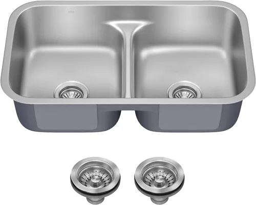 Vista 17 de Kraus KBU11 - Fregadero de cocina de acero inoxidable de 19 3/4 pulgadas, fregadero de cocina duradero de calibre 18 de un solo tazón