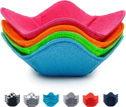 Vista 15 de Aticca Juego de Soportes Acogedores para Ollas de Microondas para Alimentos Calientes, Juego de 4 Almohadillas Calientes para Tazas de Caldo