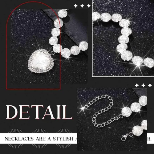Vista 7 de Zoestar Gargantilla con diamantes de imitación para mujer