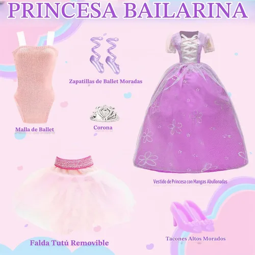 Vista 2 de 24 piezas de ropa y accesorios para muñecas de 11.5 pulgadas