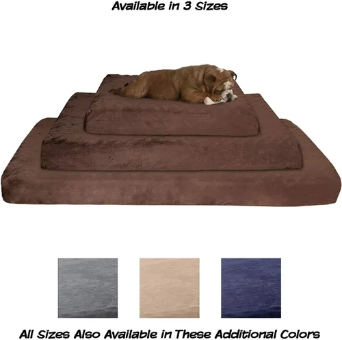 Vista 7 de PETMAKER - Cama ortopédica para perros, cama para mascotas de 2 capas para suelo, perrera o jaula con funda extraíble lavable, cama para perros