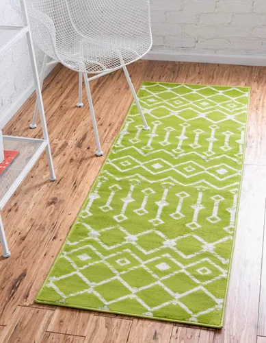 Vista 49 de Unique Loom Enrejado Marroquí Colección Trellis Geométrica Transicional Beige/Marfil Alfombra Área (10 pies 8 pulgadas x 16 pies 5 pulgadas)
