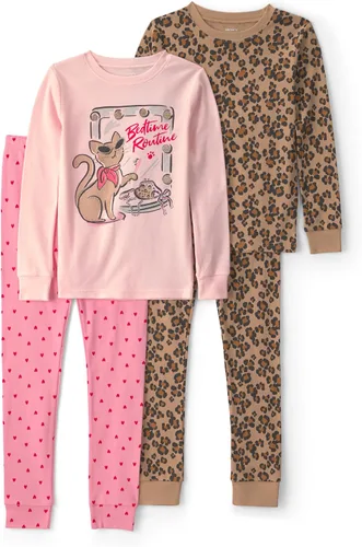 Vista 16 de Carter's Conjunto de pijama de algodón ajustado de 4 piezas para niña Pollo Country Green