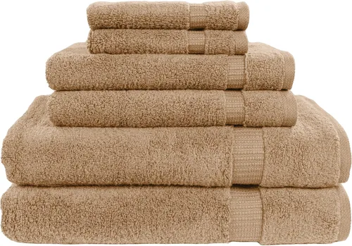 Vista 11 de MyPillow MyTowels - Juego de 6 toallas de baño, 100% algodón, suaves y absorbentes, para baño, 2 toallas de baño, 2 toallas de mano, 2 paños