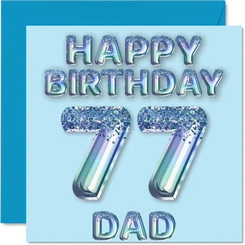 Vista 165 de Stuff4 Tarjeta de primer cumpleaños para niños, globo de fiesta con purpurina azul, tarjetas de feliz cumpleaños para niño de 1 año, nieto, hijo, 57