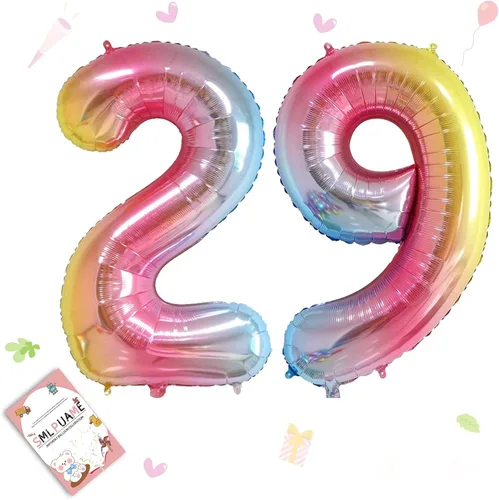 Vista 35 de Globos grandes de 40 pulgadas de números del 0 al 9, globos numéricos para decoración de fiesta de cumpleaños, globos de helio de aluminio
