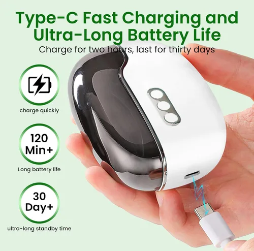 Vista 2 de Cortauñas eléctrico 3 en 1 mejorado con colector y luz LED, cortaúñas eléctrico automático para mujeres y hombres, lima de uñas para bebés, niños