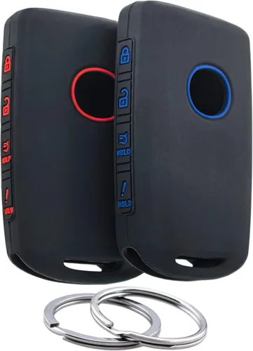 Vista 7 de 2 piezas 4 botones Funda de llave inteligente de silicona Compatible con 2023 2022 2021 2020 2019 Mazda 3 6 CX-30 CX-5 CX-9 CX-50 (Negro)