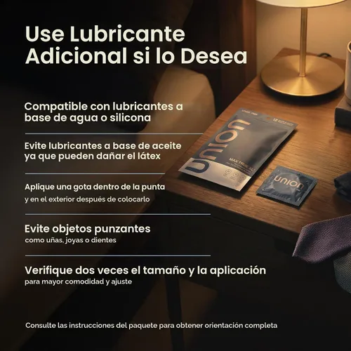 Vista 5 de UNION MAX - Preservativos True XL ultrafinos extra grandes de 2.36 pulgadas, paquete de 12 unidades Max12