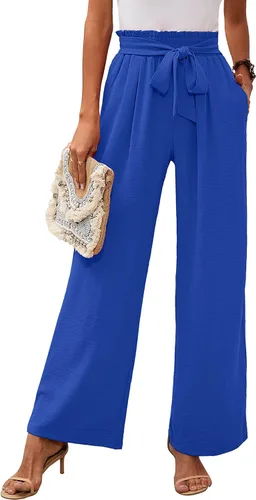 Vista 14 de Heymoments Wide Leg Pant for Women High Waist Trouser A01-negro