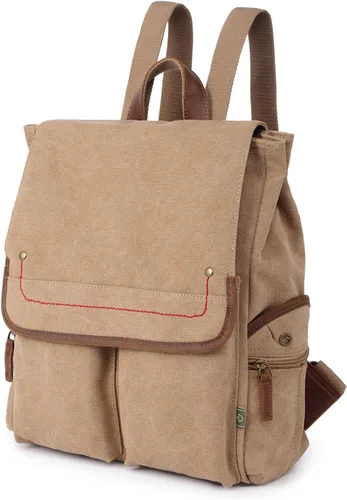 Vista 12 de TSD Brand Atona - Mochila de lona, Azul mezclilla, Tamaño único