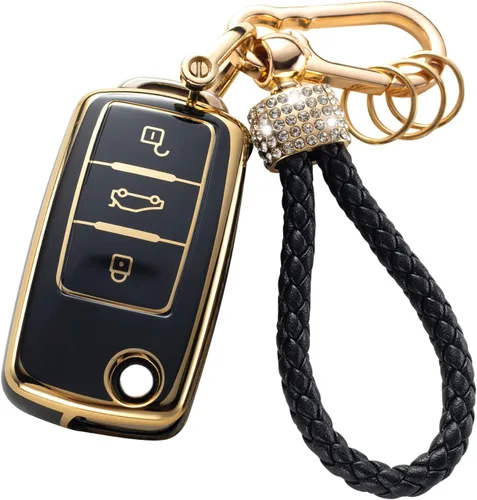 Vista 29 de Gematay - Funda para llavero Cadillac, carcasa protectora compatible con Escalade CTS SRX XT5 ATS CT6 5 botones llave remota Smart Key Protector