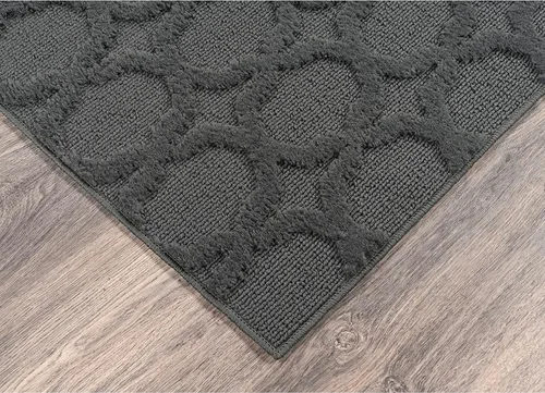 Vista 3 de Garland Rug Garden Trellis - Alfombra de área para interiores y exteriores, 4 x 6 pies, color gris ceniza