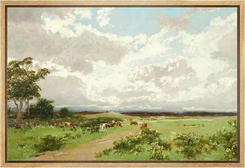 Vista 11 de wall26 Lienzo enmarcado para pared, acuarela, cordillera, bosque, naturaleza, ilustraciones de área silvestre, arte moderno, decorativo, casa
