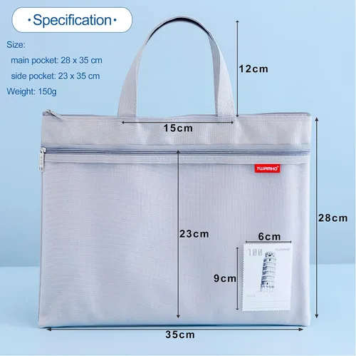 Vista 5 de Calculadora de escritorio y bolsa impermeable con cremallera de malla, batería de 12 dígitos, pantalla LCD con energía solar, calculadora de botón