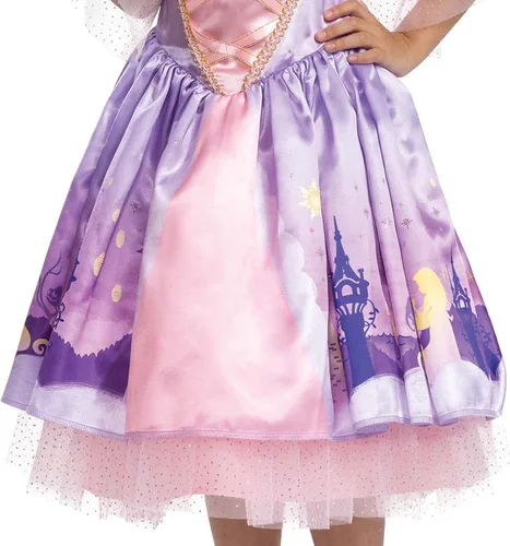 Vista 5 de Disfraz de repunzel de lujo para niña pequeña enredada Como se muestra