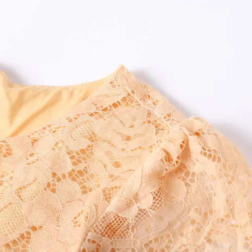 Vista 3 de Rysly Vestido largo de encaje para niña, vestido de princesa tutú de tul para niños