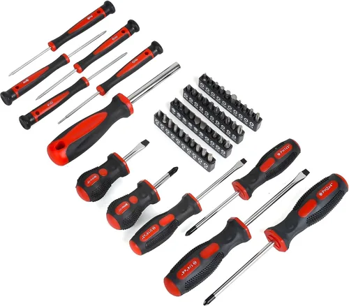 Vista 7 de FASTPRO Juego de herramientas para el hogar de 220 piezas, kit de herramientas de reparación para el hogar con bolsa de herramientas de Rojo