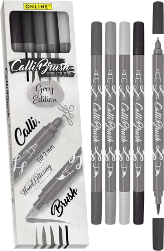 Vista 7 de Online Calli.Twin Handlettering - Bolígrafos Fresh Juego de 5 bolígrafos de doble línea Juego de caligrafía para diario de viñetas, letras