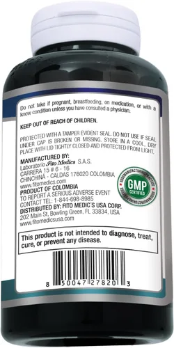 Vista 8 de FITO MEDIC'S Suplemento de L-carnitina de laboratorio, fórmula de acetil L-carnitina, 200 cápsulas
