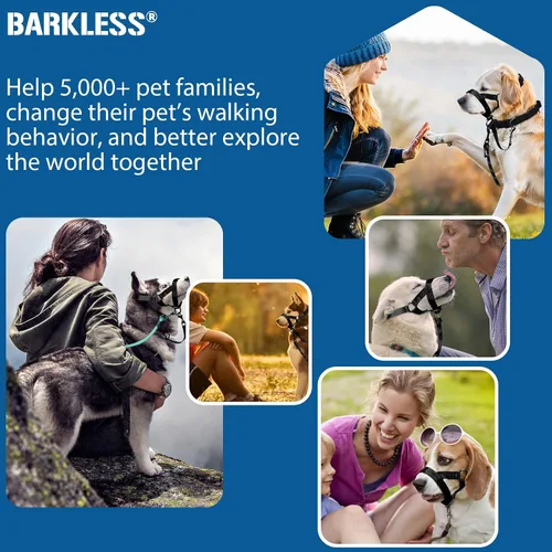 Vista 8 de BARKLESS Collar suave para cabeza de perro, herramienta de entrenamiento sin tirones para perros pequeños en paseos, suave halter para tiradores