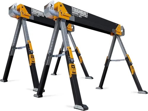 Vista 15 de ToughBuilt - Caballete plegable y mesa de trabajo, 1,100 libras, TB-C300