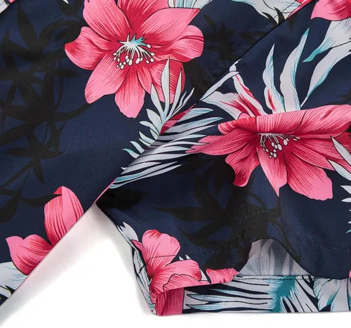 Vista 6 de ENVMENST Hawaiian Shirt for Men Short Sleeve Beach Printed Summer Button Down Aloha Shirt(S-3XL)