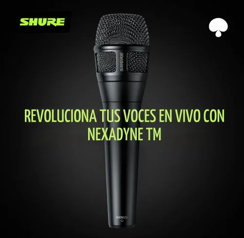 Vista 8 de Shure Nexadyne - Micrófono vocal dinámico cardioide 8/C con tecnología Revonic Dual-Engine - Micrófono con cable XLR para voces en vivo, grabación